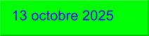 13 octobre 2025
